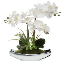 Flores artificiais Briful Orchids White Phalaenopsis x15
