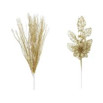 Flores Artificiais Buquê De Frutas Vermelhas Decoração De Árvore De Natal 5 Peças Ornamentos De