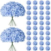 Flores Artificiais Cherica 65 Peças Hastes de Hortênsia Azul Flores Artificiais Cherica 65 Peças Hastes de Hortênsia Azul