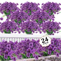 Flores artificiais ColoPlay 24 pacotes roxos PE 35cm Flores artificiais ColoPlay 24 pacotes roxos PE 35cm