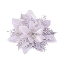 Flores Artificiais Com Glitter Para Decoração De Árvore De Natal, Acessórios Para Presentes De Ano Flores Artificiais Com Glitter Para Decoração De Árvore De Natal, Acessórios Para Presentes De Ano