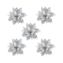 Flores Artificiais Com Glitter Para Decoração De Árvore De Natal E Casa, Presente De Natal 2026 E Flores Artificiais Com Glitter Para Decoração De Árvore De Natal E Casa, Presente De Natal 2026 E