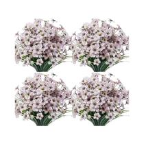 Flores Artificiais De 33cm, Arbustos Verdes, 2-16PCS Para Decoração De Jardins Externos