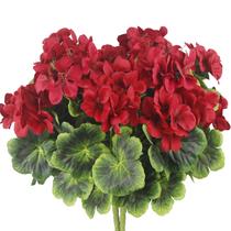 Flores artificiais de gerânio FAICOIA Red Silk 45 cm 2 unidades Flores artificiais de gerânio FAICOIA Red Silk 45 cm 2 unidades