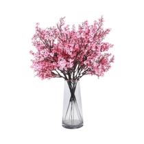 Flores Artificiais De Gipsófila Rosa Flor De Cerejeira Para DIY Buquê De Casamento Decoração De Casa