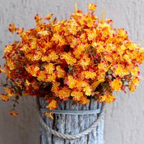 Flores artificiais de outono AXYLEX Fake Mums 12 pacotes de laranja