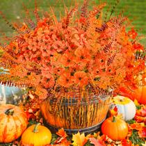 Flores artificiais de outono obbsie 24 pacotes resistentes a UV