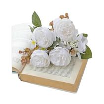 Flores Artificiais De Peônia De Seda 1/3PCS Decoração Para Casa Casamento Buquê De Noiva Jardim DIY