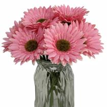 Flores artificiais DSforg Gerbera Daisy Silk x10 (rosa)