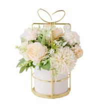 Flores artificiais em vaso KIRIFLY Faux Peony Silk Hydrangea