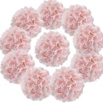 Flores artificiais Flojery Silk Hydrangea Heads x10 Baby Pink