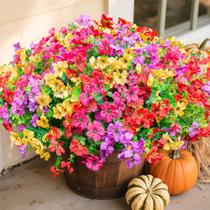 Flores artificiais florisso Daisy 12 pacotes para exterior