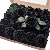 Flores artificiais Floroom Black Foam Fake Roses 50 unidades