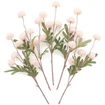 Flores artificiais Floroom Blush Faux Silk Mums x5 com caules Flores artificiais Floroom Blush Faux Silk Mums x5 com caules