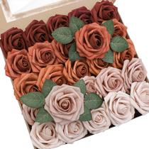 Flores artificiais Floroom Terracotta Ombre Foam Roses x25