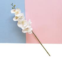 Flores Artificiais Haste de Orquídea Toque Real BrancaLinha permanente Formosinha Flores Artificiais Haste de Orquídea Toque Real BrancaLinha permanente Formosinha