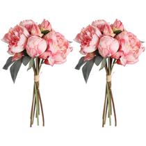 Flores artificiais ICBOX Pink Peonies, 2 buquês, 14 unidades Flores artificiais ICBOX Pink Peonies, 2 buquês, 14 unidades