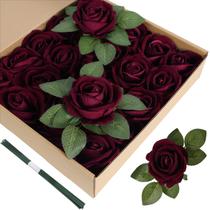 Flores artificiais ICBOX Velvet Roses 25 unidades para decoração Flores artificiais ICBOX Velvet Roses 25 unidades para decoração