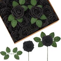 Flores artificiais InnoGear Black Foam Fake Roses x50 Flores artificiais InnoGear Black Foam Fake Roses x50