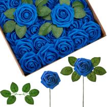 Flores artificiais InnoGear Foam Fake Roses 50 unidades azuis Flores artificiais InnoGear Foam Fake Roses 50 unidades azuis