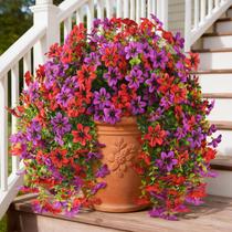 Flores artificiais INQCMY Faux Hanging Plants, 2 pacotes