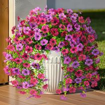 Flores artificiais INQCMY para exteriores resistentes a UV x2 Flores artificiais INQCMY para exteriores resistentes a UV x2