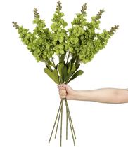 Flores artificiais IPOPU Delphinium Snapdragon Green 85 cm 6 unidades
