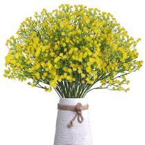 Flores artificiais JIFTOK Babys Breath 24 peças 54 cm amarelas