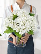 Flores artificiais JINWOE Hydrangea 20 em 4 unidades, branco marfim