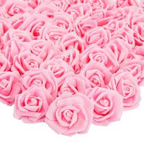 Flores artificiais Juvale Pink Foam Roses, pacote com 100