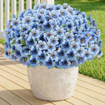 Flores Artificiais LetuoClips 13 Pacotes Azul Resistentes ao UV