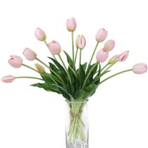 Flores artificiais LINSIE Tulipas, látex, 15 unidades, rosa claro