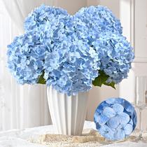 Flores artificiais Livole Hydrangea Blue Real Touch x6