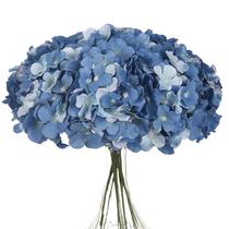Flores artificiais LUSHIDI Silk Hydrangea Heads com caules x10 Flores artificiais LUSHIDI Silk Hydrangea Heads com caules x10