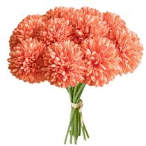 Flores artificiais Mandy's Coral Chrysanthemum 12 hastes