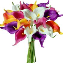 Flores artificiais Mandy's PU Colorful Calla Lily 20 hastes Flores artificiais Mandy's PU Colorful Calla Lily 20 hastes