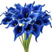 Flores artificiais Mandy's PU Royal Blue Calla Lily x20 35cm Flores artificiais Mandy's PU Royal Blue Calla Lily x20 35cm