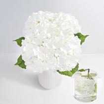 Flores artificiais MARTINE MALL Hydrangea 53 cm brancas 4 unidades