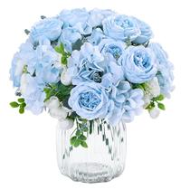 Flores artificiais MARTINE MALL Peonies Blue 30cm - 4 pacotes Flores artificiais MARTINE MALL Peonies Blue 30cm - 4 pacotes