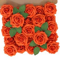Flores artificiais N&T NIETING Burnt Orange Roses x25