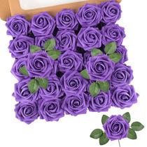 Flores artificiais N&T NIETING Rosas roxas x50 com caules