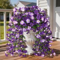 Flores artificiais para exterior INQCMY Ipoméia 2 unidades com proteção UV Flores artificiais para exterior INQCMY Ipoméia 2 unidades com proteção UV
