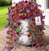 Flores Artificiais Pendentes Alupssuc Resistentes a UV - Kit com 4 Unidades Flores Artificiais Pendentes Alupssuc Resistentes a UV - Kit com 4 Unidades