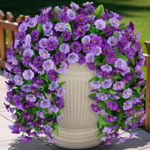 Flores artificiais penduradas e videiras INXUGAO Morning Glory, 2 unidades