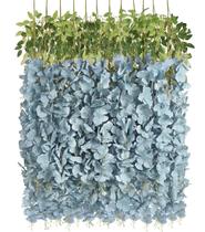 Flores artificiais penduradas em glicínias INSUNSIX Dusty Blue x12