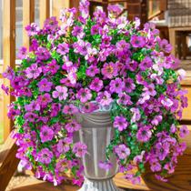 Flores artificiais penduradas INSPRING Violets com eucalipto x2