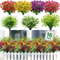 Flores artificiais TURNMEON 16 pacotes e 7 estilos para o verão