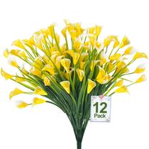 Flores artificiais TURNMEON Calla Lily 12 pacotes (300 cabeças)