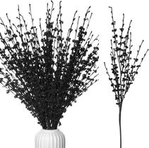 Flores artificiais Wootkey Faux Jasmine, 10 unidades, 75 cm de altura, pretas
