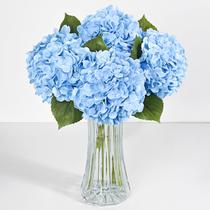 Flores artificiais Yastouay Hydrangea Blue Real Touch x4